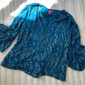 Lilly Pulitzer Gold Flaked Tunic Top